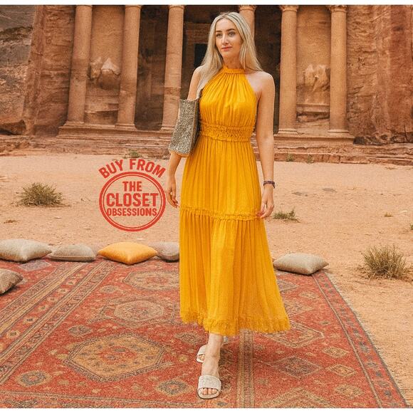 RARE!!! MANGO Halter Neck Maxi Dress NWT - Picture 4 of 16